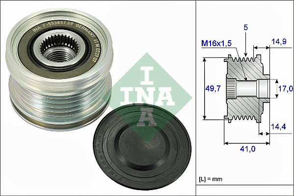 INA - 535 0101 10 - Jednosmerna spojnica alternatora (Alternator)