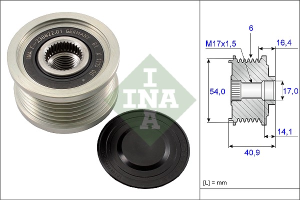 INA - 535 0112 10 - Jednosmerna spojnica alternatora (Alternator)