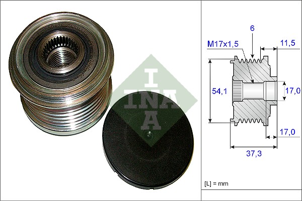 INA - 535 0149 10 - Jednosmerna spojnica alternatora (Alternator)