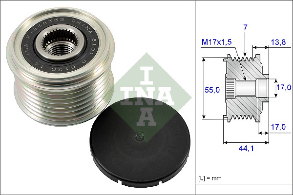 INA - 535 0167 10 - Jednosmerna spojnica alternatora (Alternator)