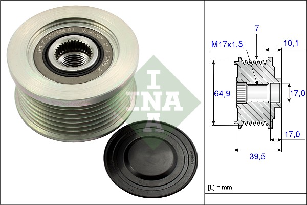 INA - 535 0177 10 - Jednosmerna spojnica alternatora (Alternator)