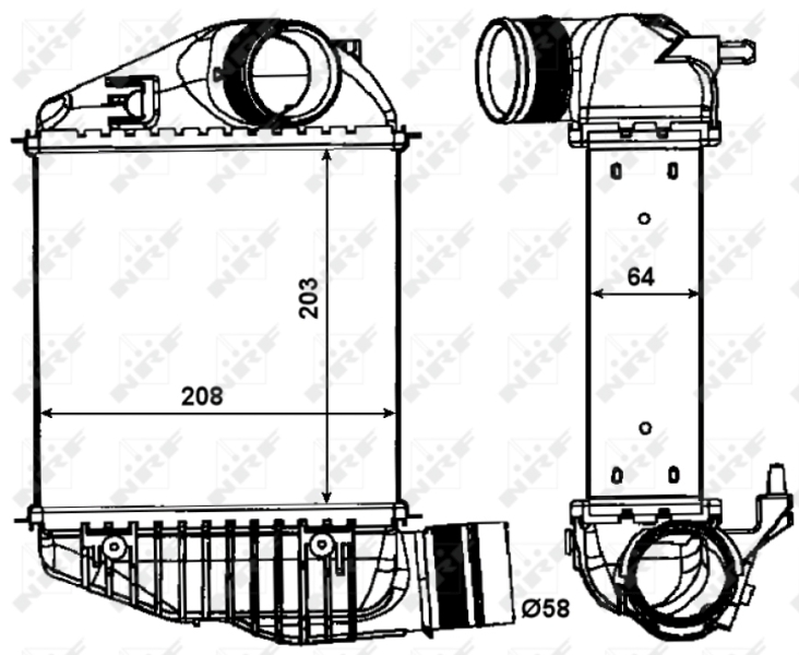 Picture of NRF - 30015 - Intercooler, charger (Air Supply)