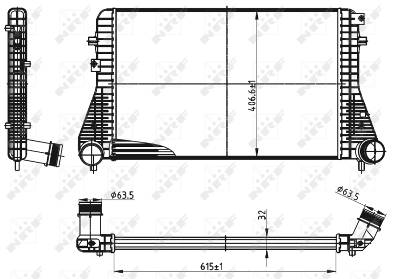 Picture of NRF - 30316 - Intercooler, charger (Air Supply)