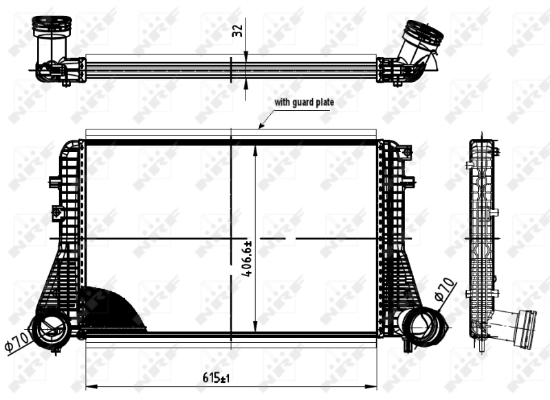 Picture of NRF - 30454 - Intercooler, charger (Air Supply)