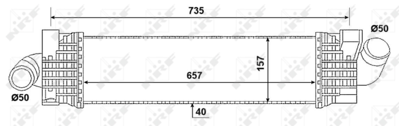 Picture of NRF - 30906 - Intercooler, charger (Air Supply)