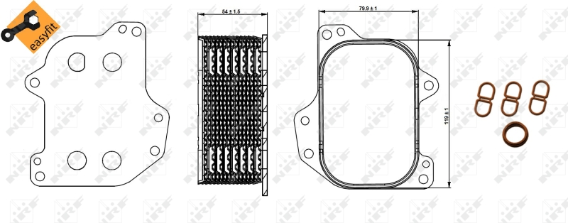 Picture of NRF - 31267 - Oil Cooler, engine oil (Lubrication)