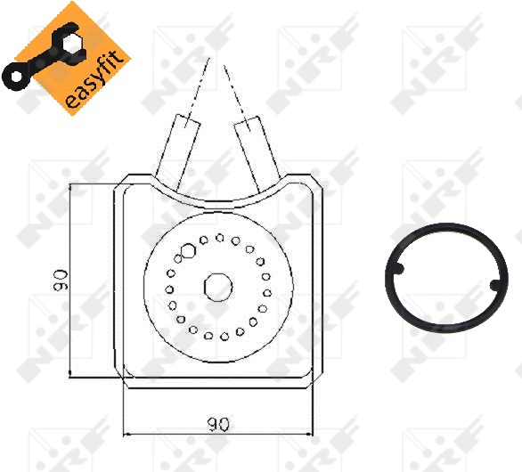 Picture of NRF - 31305 - Oil Cooler, engine oil (Lubrication)