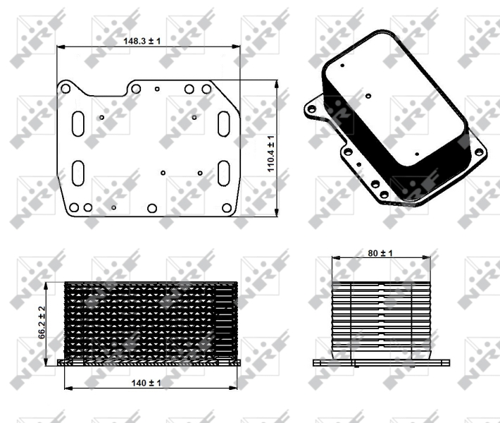 Picture of NRF - 31334 - Oil Cooler, engine oil (Lubrication)