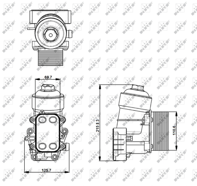 Picture of NRF - 31355 - Oil Cooler, engine oil (Lubrication)