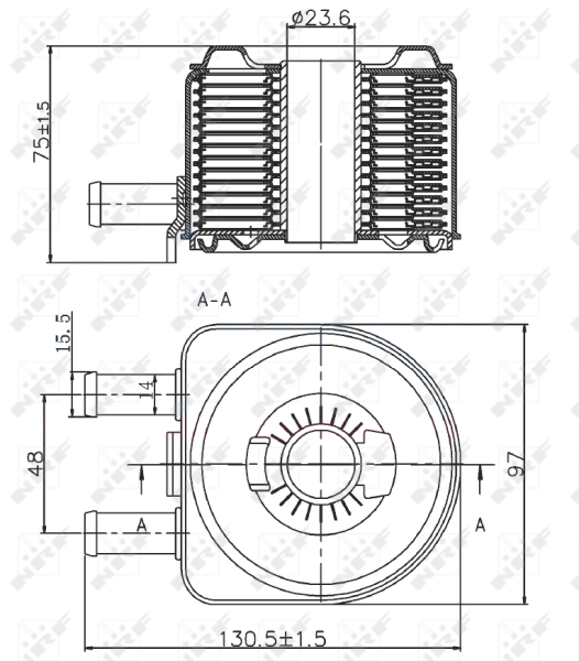 Picture of NRF - 31735 - Oil Cooler, engine oil (Lubrication)