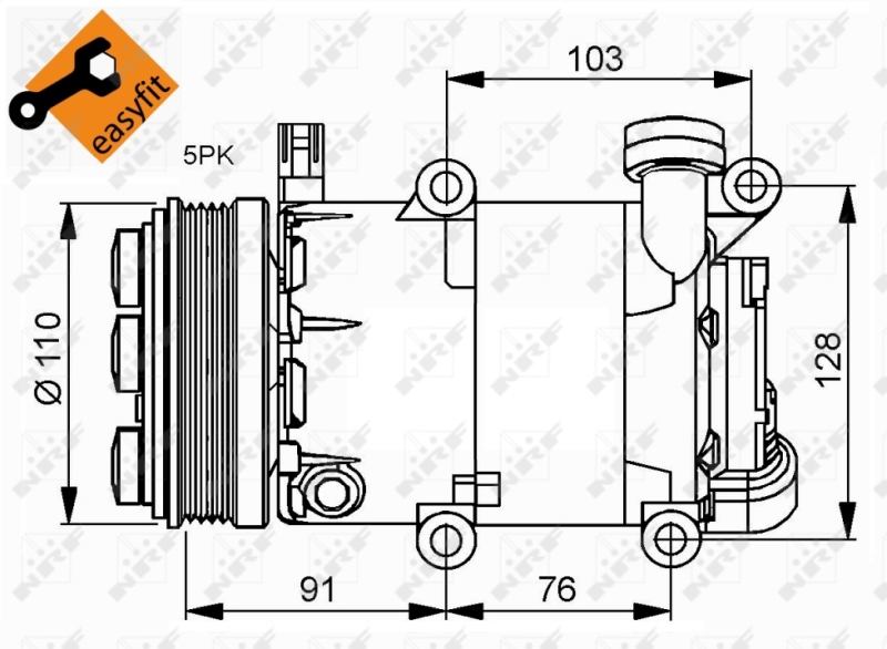 Picture of NRF - 32415 - Compressor, air conditioning (Air Conditioning)