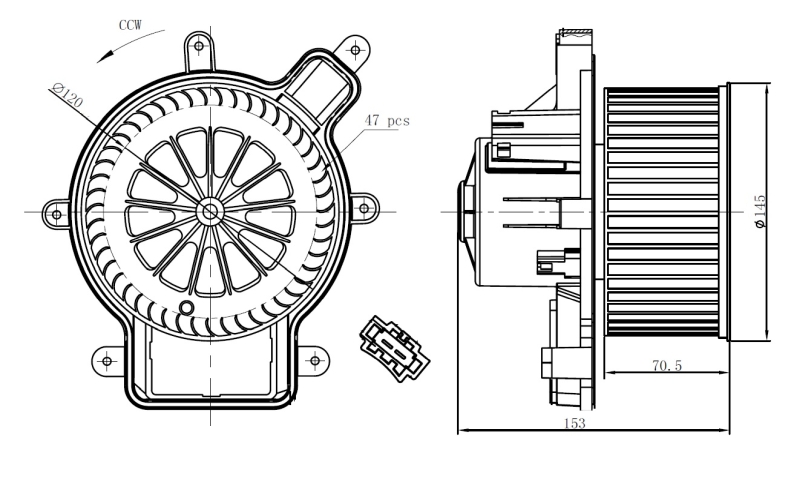 Picture of NRF - 34270 - Interior Blower (Heating/Ventilation)