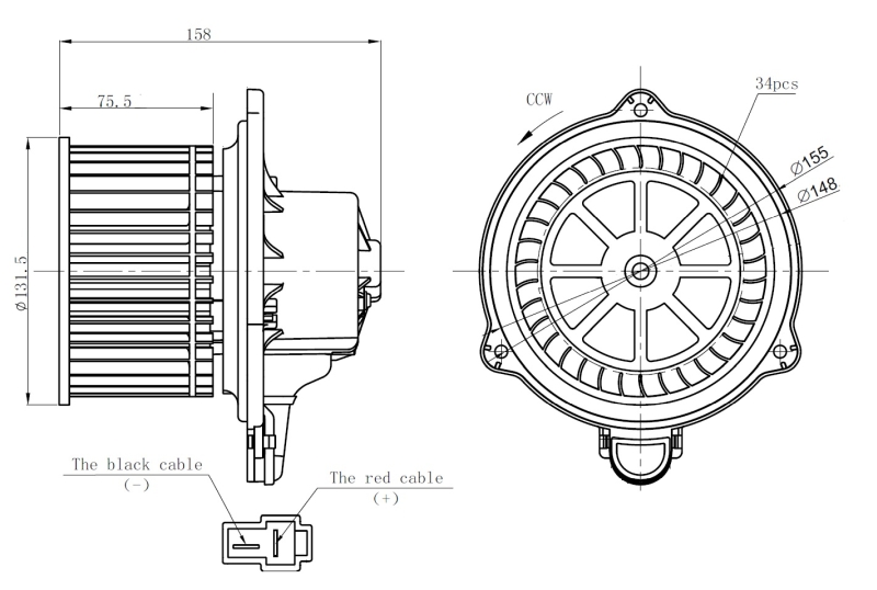 Picture of NRF - 34274 - Interior Blower (Heating/Ventilation)