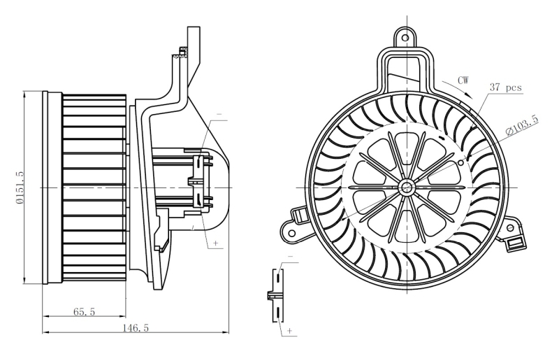 Picture of NRF - 34299 - Interior Blower (Heating/Ventilation)