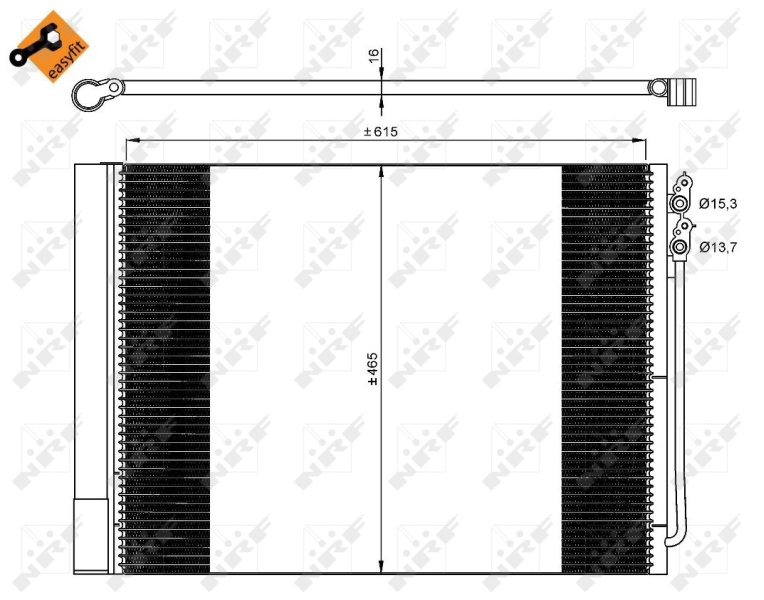 Picture of NRF - 350033 - Condenser, air conditioning (Air Conditioning)