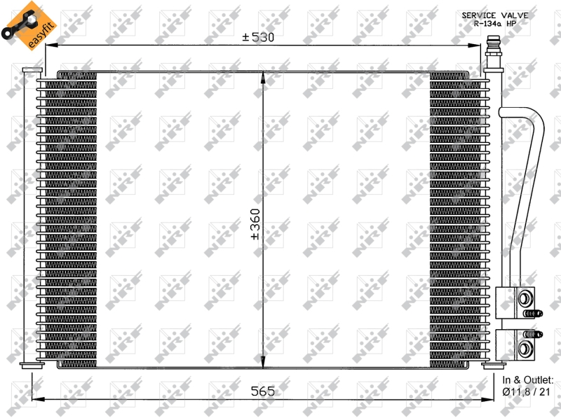 Picture of NRF - 35524 - Condenser, air conditioning (Air Conditioning)