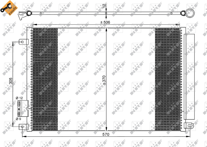 Picture of NRF - 35753 - Condenser, air conditioning (Air Conditioning)