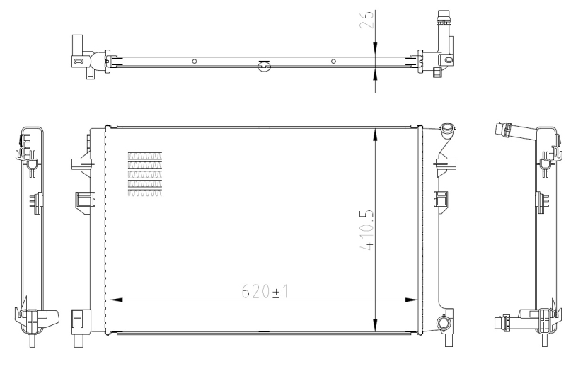 Picture of NRF - 50042 - Radiator, engine cooling (Cooling System)