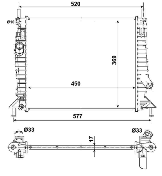 Picture of NRF - 53028 - Radiator, engine cooling (Cooling System)