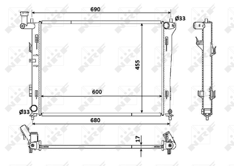 Picture of NRF - 53821 - Radiator, engine cooling (Cooling System)
