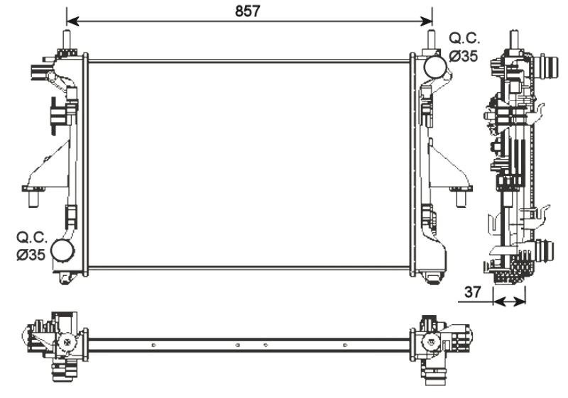 Picture of NRF - 54202 - Radiator, engine cooling (Cooling System)