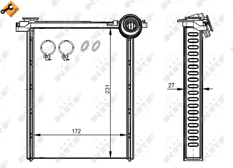 Picture of NRF - 54314 - Heat Exchanger, interior heating (Heating/Ventilation)