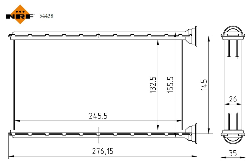 Picture of Heat Exchanger -  interior heating - NRF - 54438