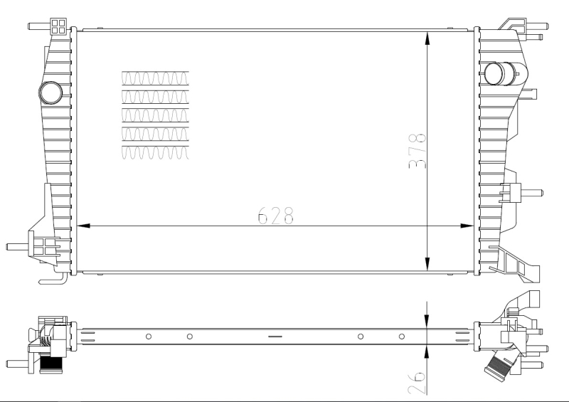 Picture of NRF - 550004 - Radiator, engine cooling (Cooling System)