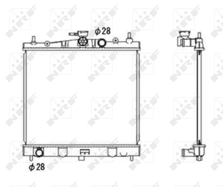 Picture of NRF - 58187 - Radiator, engine cooling (Cooling System)