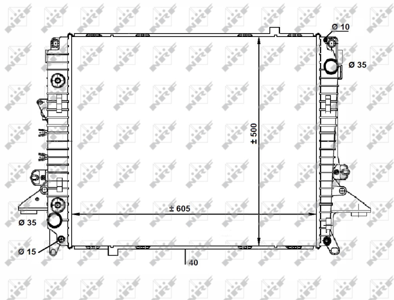 Picture of NRF - 58463 - Radiator, engine cooling (Cooling System)