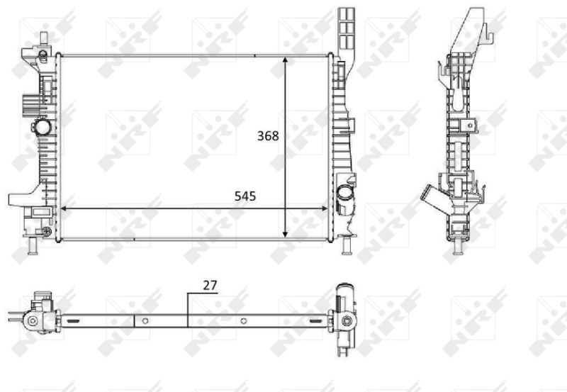 Picture of NRF - 58650 - Radiator, engine cooling (Cooling System)