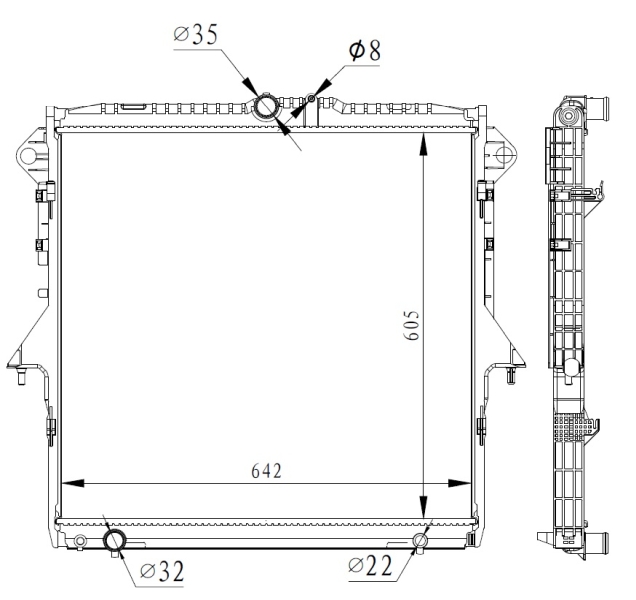 Picture of NRF - 59261 - Radiator, engine cooling (Cooling System)