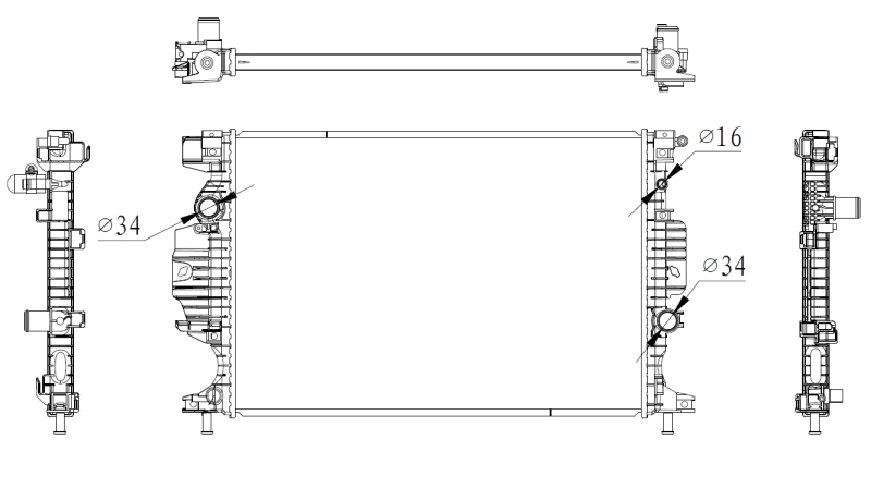 Picture of NRF - 59284 - Radiator, engine cooling (Cooling System)