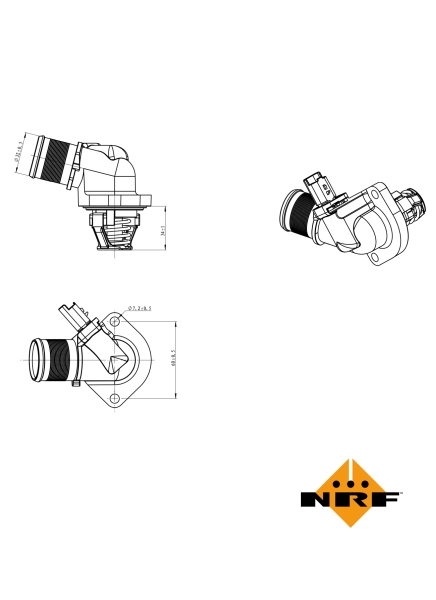 Picture of NRF - 725015 - Thermostat, coolant (Cooling System)