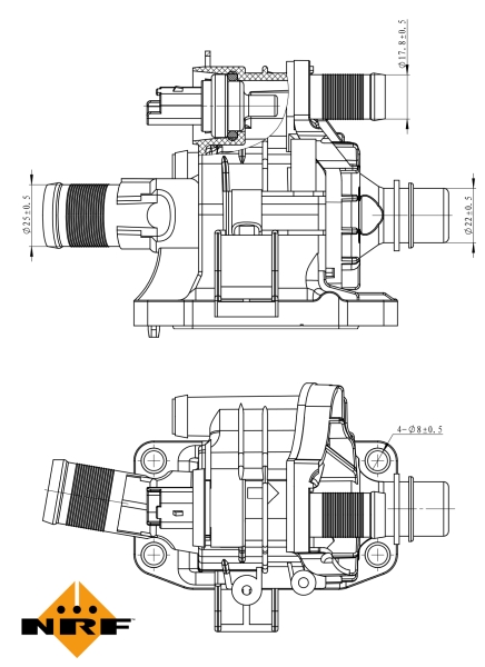 Picture of NRF - 725039 - Thermostat, coolant (Cooling System)