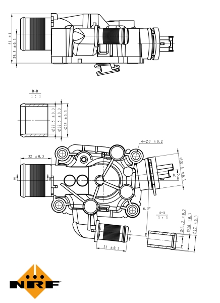 Picture of NRF - 725081 - Thermostat, coolant (Cooling System)