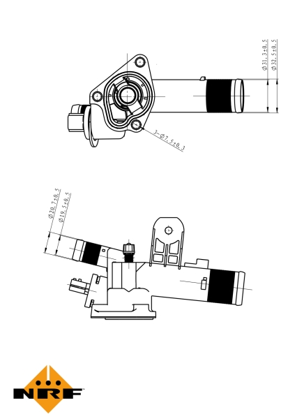 Picture of NRF - 725082 - Thermostat, coolant (Cooling System)