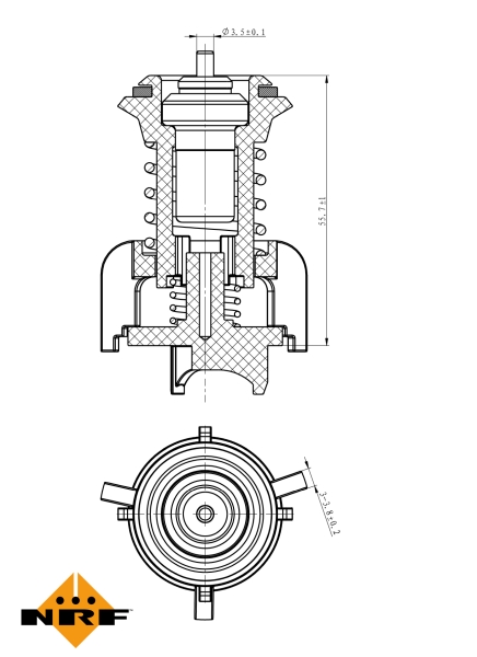Picture of NRF - 725095 - Thermostat, coolant (Cooling System)