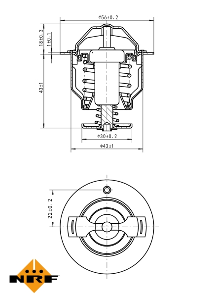 Picture of NRF - 725119 - Thermostat, coolant (Cooling System)