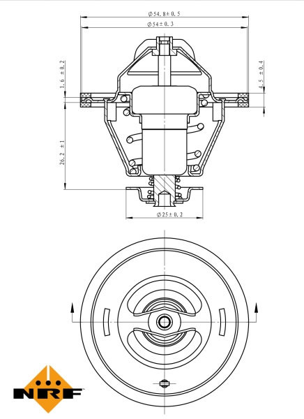 Picture of NRF - 725124 - Thermostat, coolant (Cooling System)
