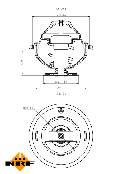 Picture of NRF - 725137 - Thermostat, coolant (Cooling System)