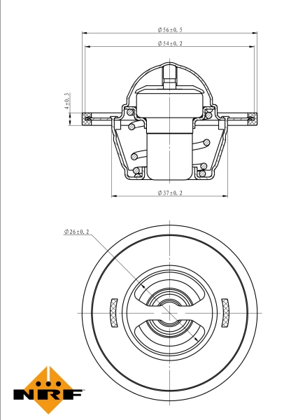 Picture of NRF - 725156 - Thermostat, coolant (Cooling System)