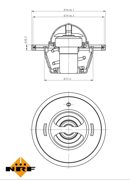 Picture of NRF - 725183 - Thermostat, coolant (Cooling System)