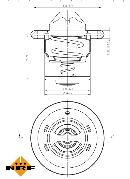 Picture of NRF - 725206 - Thermostat, coolant (Cooling System)