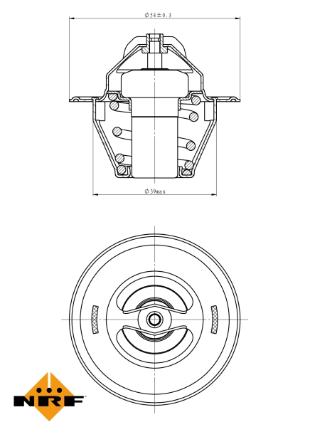 Picture of NRF - 725212 - Thermostat, coolant (Cooling System)