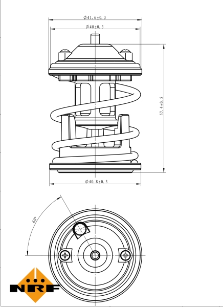 Picture of NRF - 725219 - Thermostat, coolant (Cooling System)
