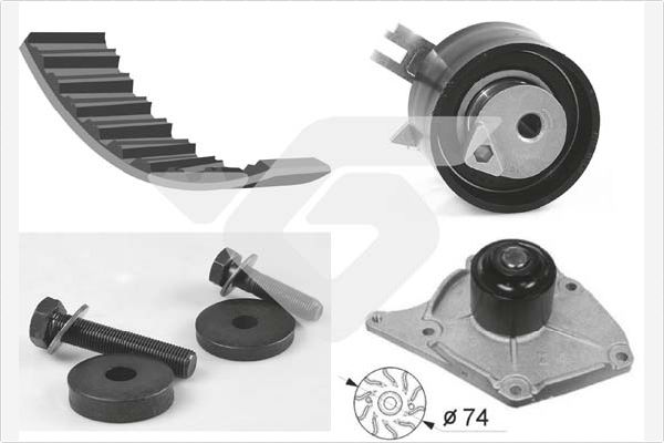 Picture of HUTCHINSON - KH 101WP63 - Water Pump & Timing Belt Set (Cooling System)