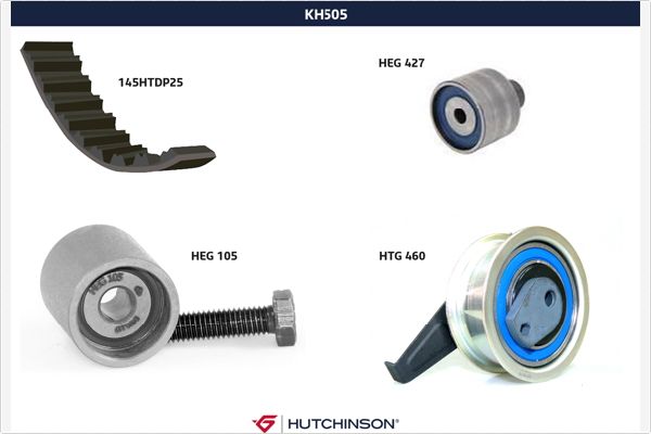 Picture of HUTCHINSON - KH 505 - Timing Belt Set (Belt Drive)