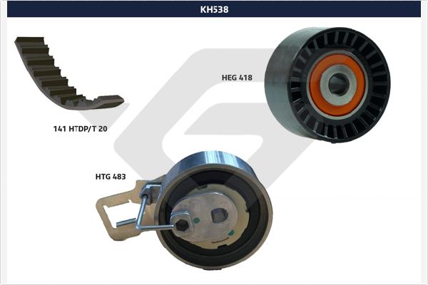Picture of HUTCHINSON - KH 538 - Timing Belt Set (Belt Drive)
