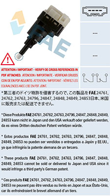 Picture of FAE - 24761 - Brake Light Switch (Signal System)